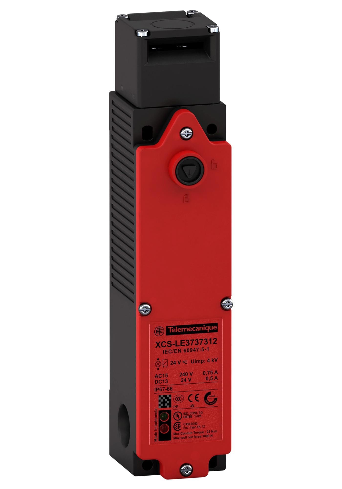 TELEMECANIQUE SENSORS Safety interlock XCSLE2525342 SAFETY SWITCH, SPST-NO/NC, 0.75A, 240V TELEMECANIQUE SENSORS 3130622 XCSLE2525342