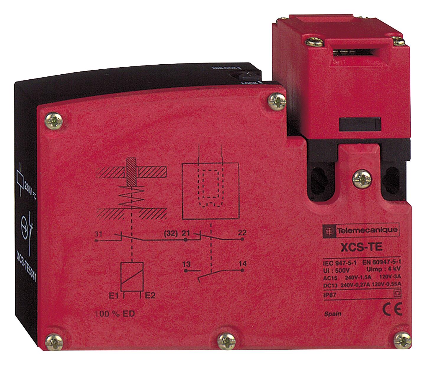 TELEMECANIQUE SENSORS Safety interlock XCSTE5342 LIMIT SW, SPST-NO/NC, 3A, 120V TELEMECANIQUE SENSORS 3212876 XCSTE5342