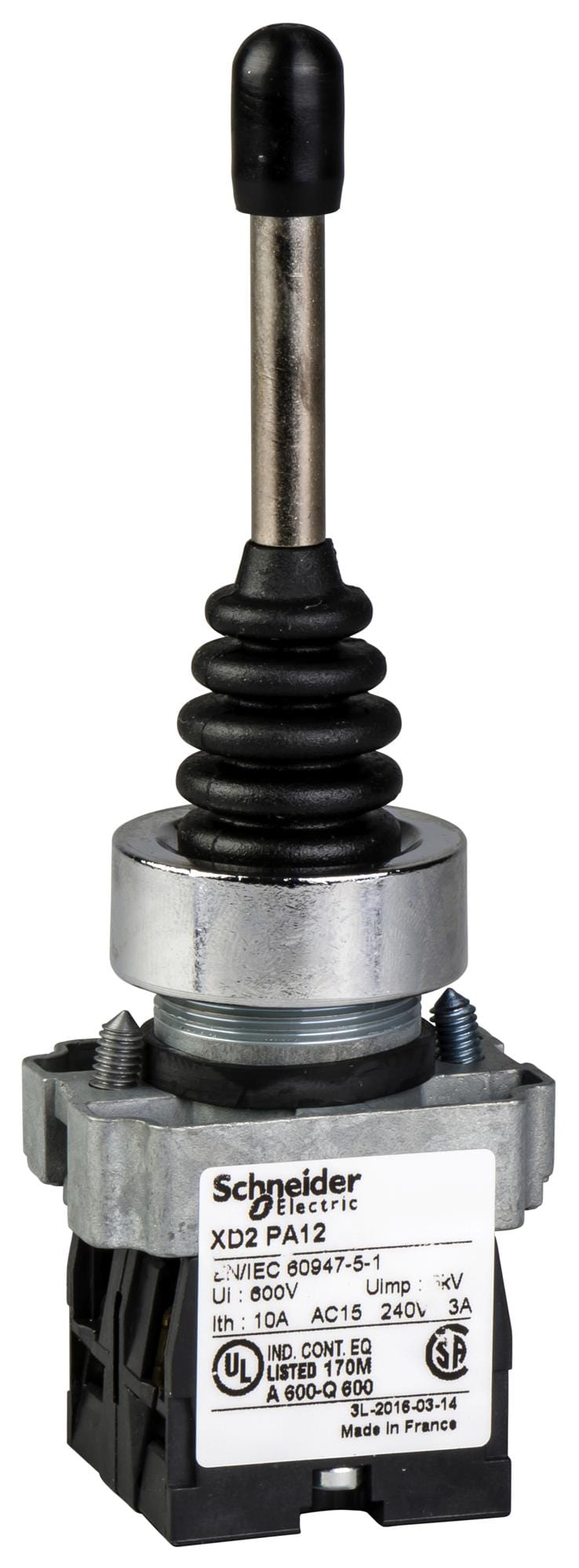 SCHNEIDER ELECTRIC Potentiometer XD2PA14 JOYSTICK SWITC, SPST-NO, 4 POS, 3A, 240V SCHNEIDER ELECTRIC 3111944 XD2PA14