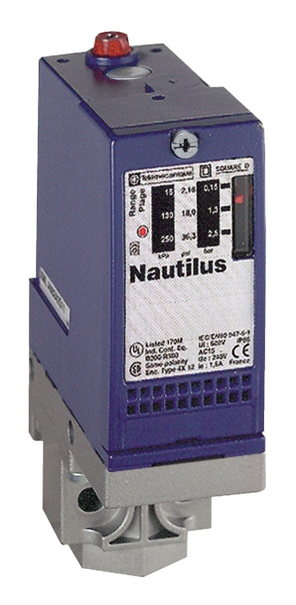 TELEMECANIQUE SENSORS Switches XMLA160D2S13 PRESSURE SWITCH, SPST-CO, 160BAR, PANEL TELEMECANIQUE SENSORS 3131079 XMLA160D2S13