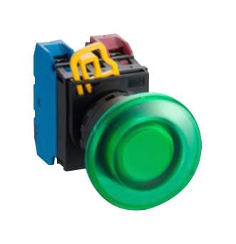 IDEC illuminated YW1L-A4E10Q4G PB SWITCH, SPST-NO, 24VAC, SCREW, GREEN IDEC 2833739 YW1L-A4E10Q4G