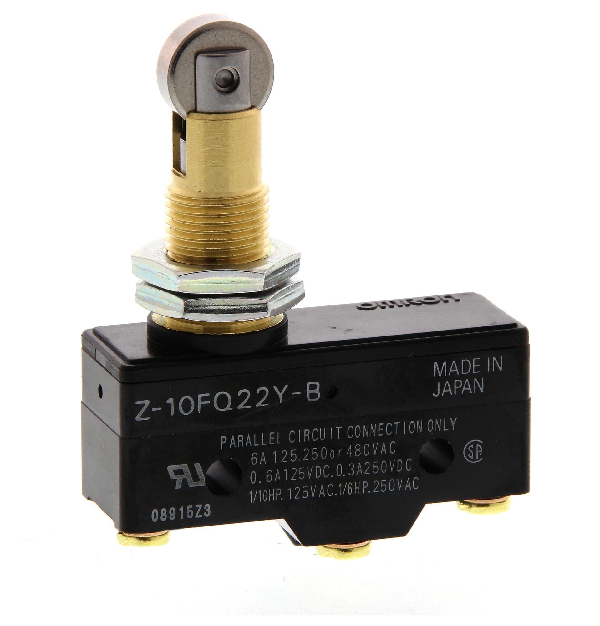 OMRON Microswitch Z-10FQ22Y-B MICROSWITCH, DPDT, 10A, 250VAC, SCREW OMRON 3413280 Z-10FQ22Y-B