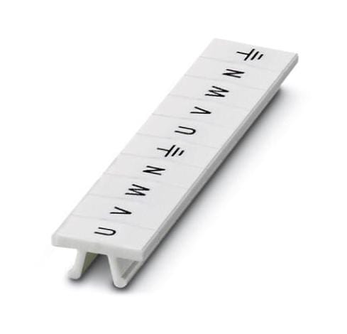 PHOENIX CONTACT Terminal Block Markers ZB 5,08,LGS:U-N MARKER STRIP, U/V/W/N/GND, 5.08MM, WHT PHOENIX CONTACT 3242945 ZB 5,08,LGS:U-N