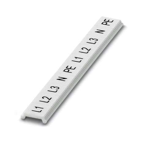PHOENIX CONTACT Terminal Block Markers ZBF 5,LGS:L1-N,PE MARKER STRIP, L1/L2/L3/N/PE, 5MM, WHT PHOENIX CONTACT 3242988 ZBF 5,LGS:L1-N,PE