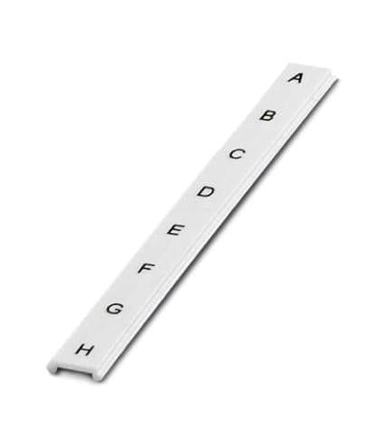 PHOENIX CONTACT Terminal Block Markers ZBF 6/9,2 S8,QR:A-H MARKER STRIP, A-H, 6.2MM, WHITE, TB PHOENIX CONTACT 3243049 ZBF 6/9,2 S8,QR:A-H
