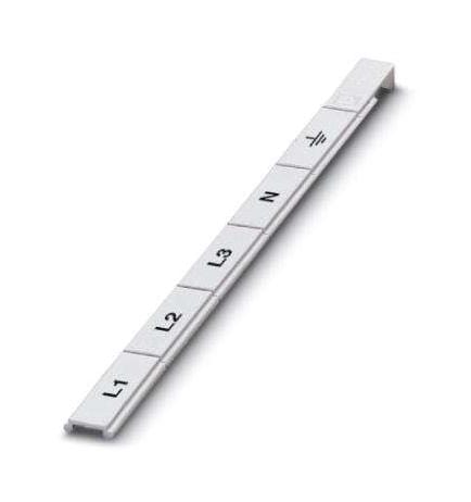 PHOENIX CONTACT Terminal Block Markers ZBN 18,LGS:L1-N,ERDE MARKER STRIP, L1/L2/L3/N/GND, 18MM, WHT PHOENIX CONTACT 3242996 ZBN 18,LGS:L1-N,ERDE