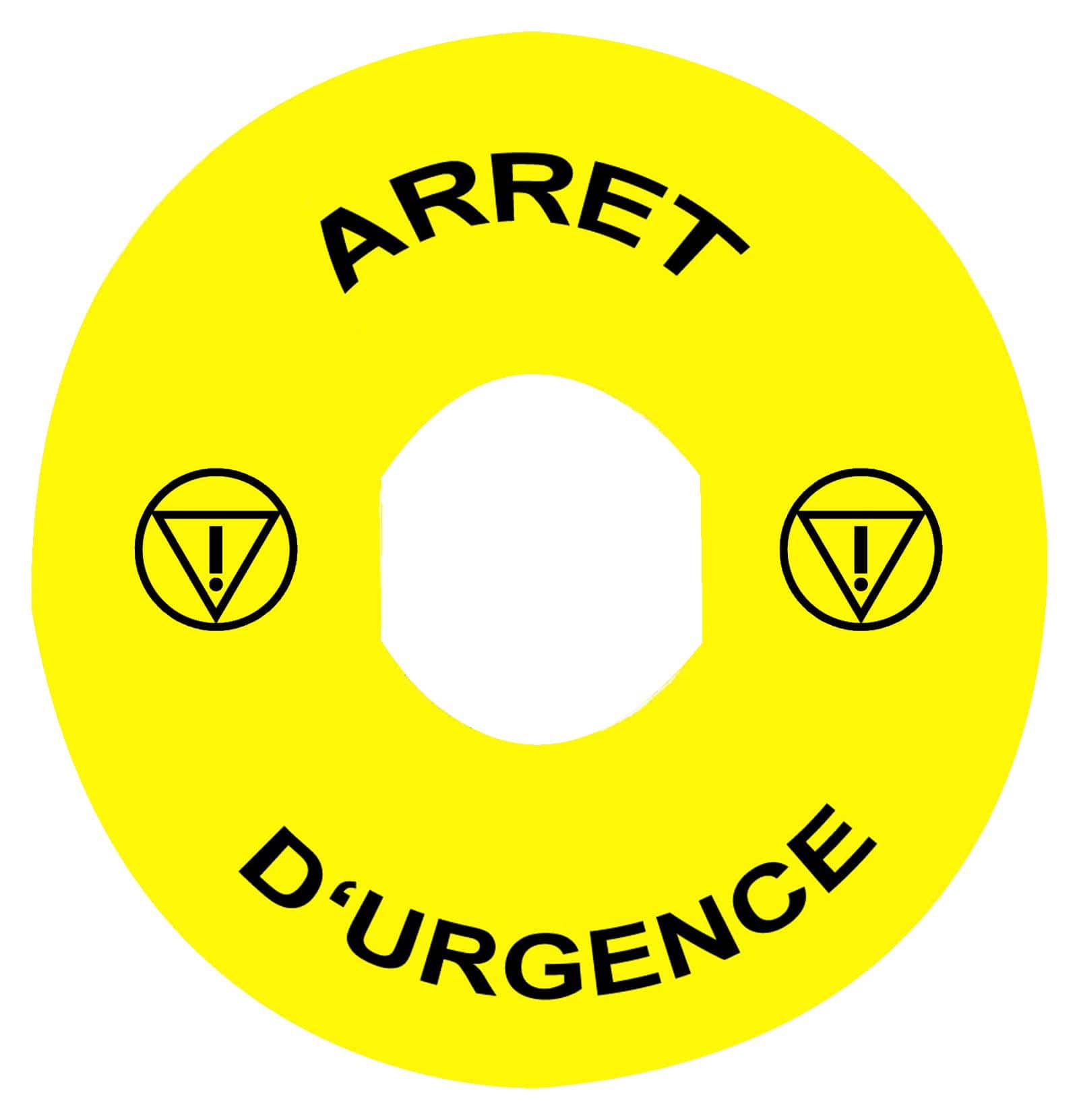 SCHNEIDER ELECTRIC Legends ZBY8130 MARKED LEGEND, EMERGENCY STOP SWITCH SCHNEIDER ELECTRIC 3115273 ZBY8130