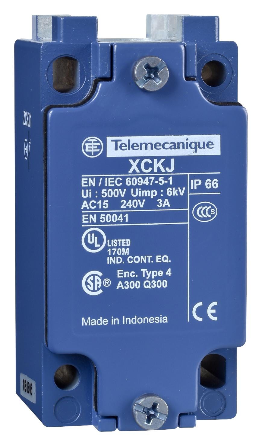 TELEMECANIQUE SENSORS Bodies ZCKJ9 LIMIT SWITCH BODY, DPST-NC, SCREW CLAMP TELEMECANIQUE SENSORS 3212988 ZCKJ9