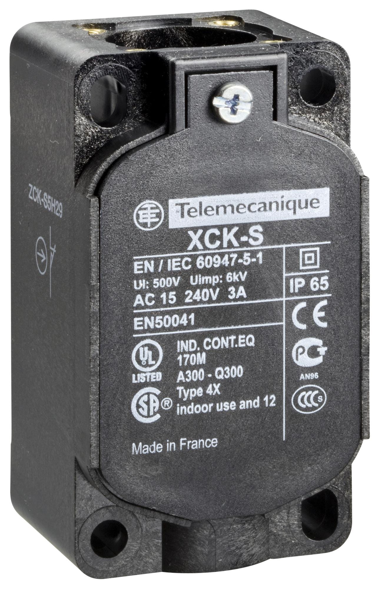 SCHNEIDER ELECTRIC Bodies ZCKS7H29 LIMIT SWITCH BODY, DPST-NC, SCREW CLAMP SCHNEIDER ELECTRIC 3114688 ZCKS7H29