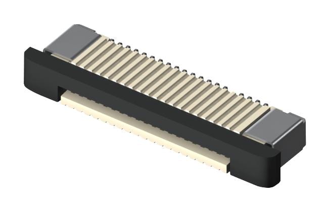 SAMTEC FFC/FPC ZF5S-20-01-T-WT CONNECTOR, FFC, R/A, 20POS, 1ROW, 0.5MM SAMTEC 3550739 ZF5S-20-01-T-WT