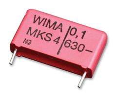 MKS2D021001A00KSSD - General Purpose Film Capacitor, Metallized PET, Radial Box - 2 Pin, 0.01 µF, ± 10%, 63 V, 100 V - WIMA