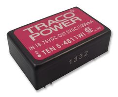 TEN 5-4811WI - Isolated Through Hole DC/DC Converter, ITE, 4:1, 5 W, 1 Output, 5 V, 1 A - TRACO POWER