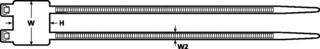 111-85219 - Cable Tie, ID Marker Plate, 2 Strap, Nylon 6.6 (Polyamide 6.6), Natural, 205 mm, 4.7 mm, 44 mm - HELLERMANNTYTON