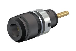 65.9194-21 - Banana Test Connector, 2mm, Receptacle, Panel Mount, 10 A, 600 V, Gold Plated Contacts, Black - STAUBLI