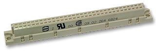 0902 264 6825 - DIN 41612 Connector, DIN 41612, 64 Contacts, Receptacle, 2.54 mm, 2 Row, a + b - HARTING