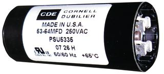 PSU4335B - ALUMINUM ELECTROLYTIC CAPACITOR 43-52UF 220V, 20%, QC - CORNELL DUBILIER