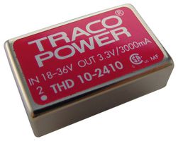 THD 10-2410 - Isolated Through Hole DC/DC Converter, ITE, 2:1, 10 W, 1 Output, 3.3 V, 3 A - TRACO POWER