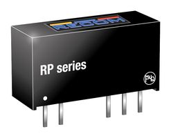 RP-0515S - Isolated Through Hole DC/DC Converter, Medical, 1:1, 1 W, 1 Output, 15 V, 66 mA - RECOM POWER