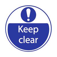 MP001621 - Label, Floor, Self Adhesive, 500 mm, Vinyl, Keep Clear - MULTICOMP PRO