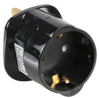 9680 BLACK - Mains Adapter, Schuko, UK Plug, 13 A, Black, 250 V - PRO ELEC