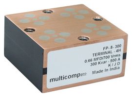 MP004098 - Power Film Capacitor, Metallized PP, 0.33 µF, ± 10%, Induction Heating, Resonant Power Supplies - MULTICOMP PRO