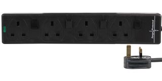 2814NS(1N) 3M BLK - Surge Protector, 4 Outlets, UK, 13 A, 250 V, UK Type G, 3 m - PRO ELEC