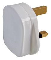 9248 WHT 3A - Power Entry Connector, UK Type G Mains Plug, 13 A, White, Nylon (Polyamide) Body, 240 V - PRO ELEC