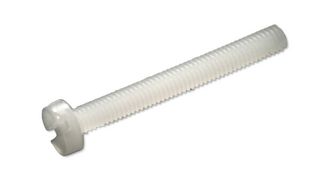 MP008077 - Screw, Cheese Head Slotted, M3, Nylon (Polyamide), 25 mm Length - MULTICOMP PRO