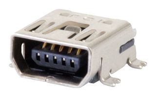 10033527-N3212MLF Mini USB Conn, 2.0 Type Ab, R/A Rcpt, 5P Amphenol ICC