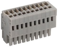 MP008951 - Pluggable Terminal Block, 2.5 mm, 10 Ways, Push In - MULTICOMP PRO