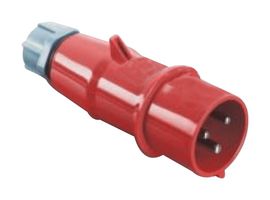 MP011054 - Industrial Pin & Sleeve Connector, MP-CEE, Plug, 3P+E, Cable Mount, Red, IP44, 32A, 400V - MULTICOMP PRO
