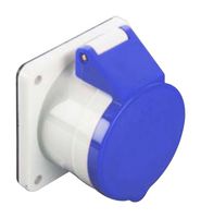 MP011059 - Industrial Pin & Sleeve Connector, MP-CEE, Socket, 2P+E, Panel Mount, Blue, IP44, 32A, 230V - MULTICOMP PRO