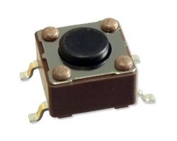 MPTSM-62K-V - Tactile Switch, SPST-NO, Top Actuated, 5mm, SMD, Black Round Button, 100 gf, 50mA at 12VDC - MULTICOMP PRO