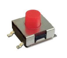 MPTSMW-69T-V - Tactile Switch, SPST-NO, Top Actuated, 3.8mm, SMD, Clarity Round Button, 360 gf, 50mA at 12VDC - MULTICOMP PRO