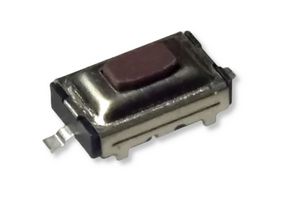 MPMG-325R-V - Tactile Switch with Ground Pin, SPST-NO, Top Actuated, SMD, Red Oval Button, 260 gf, 50mA at 12VDC - MULTICOMP PRO