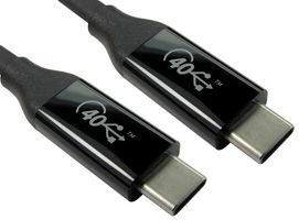 USB4-4080RH - USB Cable, Type C Plug to Type C Plug, 0.8 m, 2.62 ft, USB 4.0, Black, E-Marked Cable - PRO SIGNAL