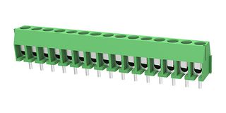 MP011997 - Wire-To-Board Terminal Block, 3.5 mm, 15 Ways, 24 AWG, 18 AWG, 1 mm², Screw - MULTICOMP PRO
