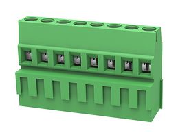 MP012039 - Wire-To-Board Terminal Block, 5 mm, 8 Ways, 28 AWG, 12 AWG, 2.5 mm², Screw - MULTICOMP PRO