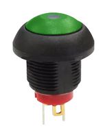 MPP12-6B206MM1CAS05L06 - Pushbutton Switch, Green-Illuminated, MP Pushbutton Switches Round-Flat, 13.6 mm, SPST, Off-(On) - MULTICOMP PRO