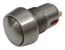 MP-PB7-04B42AR - Vandal Resistant Switch, 0.476 ", SPST-NO-DM, Latching, Round Domed, Natural - MULTICOMP PRO