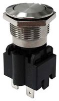 MP-PB7-05B22FR - Vandal Resistant Switch, 0.748 ", SPST-NO, Latching, Round Flat, Natural - MULTICOMP PRO