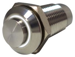 MP-PB7-07LB42CRRW12V - Vandal Resistant Switch, 12V LED, 0.492 ", SPST-NO-DM, Off-On, Round Raised, Natural - MULTICOMP PRO