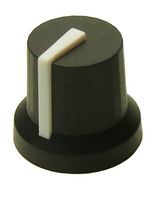 MP-CL170841FR - Knob, White, D Shaft, 16.2 mm, PP (Polypropylene), Round with Indicator Line, 6 mm, MP Knobs Series - MULTICOMP PRO