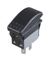 MP-114ANN-NABB - Rocker Switch, IP67, On-Off, SPST-NO, Non Illuminated, Panel Mount, Black, MP Rocker Switches SPST - MULTICOMP PRO