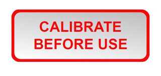 MP012915 - Label, Self Adhesive, 15 mm, 40 mm, Silver Void Polyester, Calibrate Before Use - MULTICOMP PRO