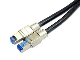 MP013137 - Ethernet Cable, Cat8, RJ45 Plug to RJ45 Plug, SFTP (Screened Foiled Twisted Pair), Black, 3 m - MULTICOMP PRO