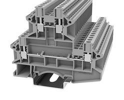 MP012881 - DIN Rail Mount Terminal Block, 4 Ways, 28 AWG, 12 AWG, 4 mm², Screw, 24 A - MULTICOMP PRO
