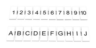 MP012897 - Terminal Block Marker, Marker Strip, DIN Rail Terminal Blocks, 1-10, A-J, 5.25 mm - MULTICOMP PRO