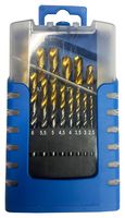 MP013271 - Twist Drill Bit Set, HSS, Tip-Tin Coated Straight Shank, 19 Pieces of 1 mm to 10 mm - MULTICOMP PRO