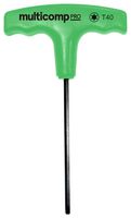MP013220 - Torx Key, T40, T - Handle, Black, Chrome Vanadium Steel - MULTICOMP PRO